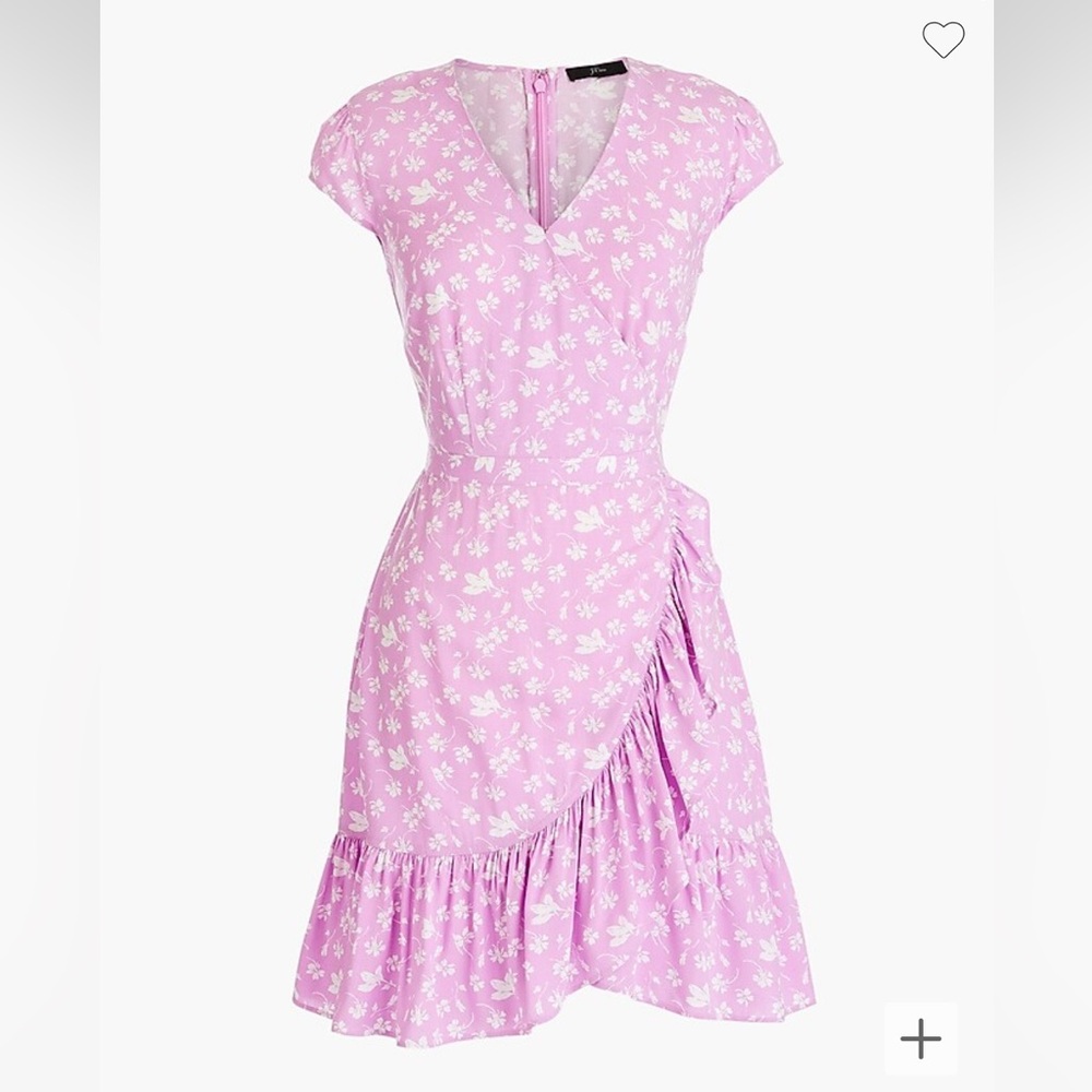 Ruffle-front mini floral dress